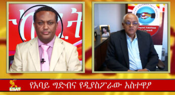 ESAT Tikuret የአባይ ግድብና የዲያስፖራው አስተዋፆ March 2020